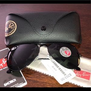 AUTHENTIC RAY-BAN POLARIZED AVIATORS